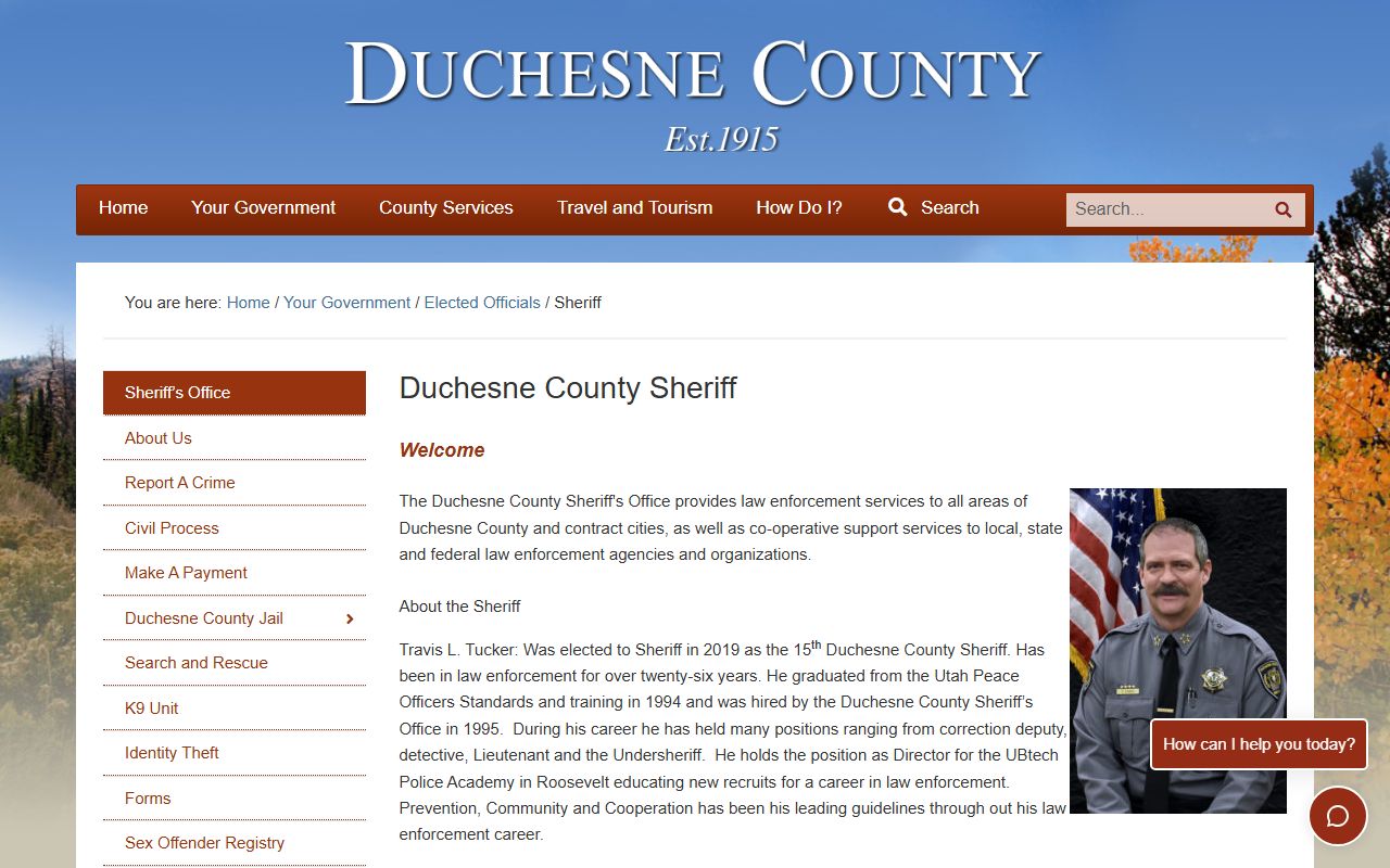 Duchesne County Jail Roster jail information page
