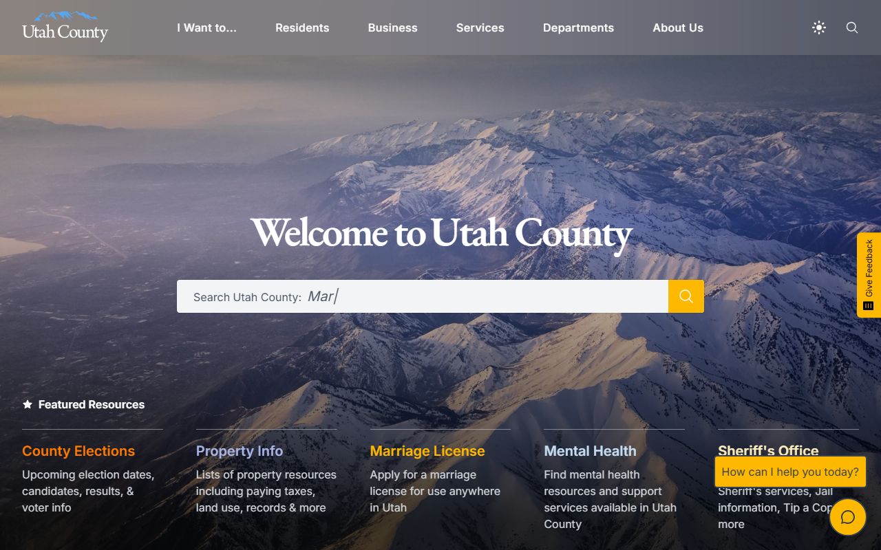 Utah County Jail Roster and county sheriff resource page